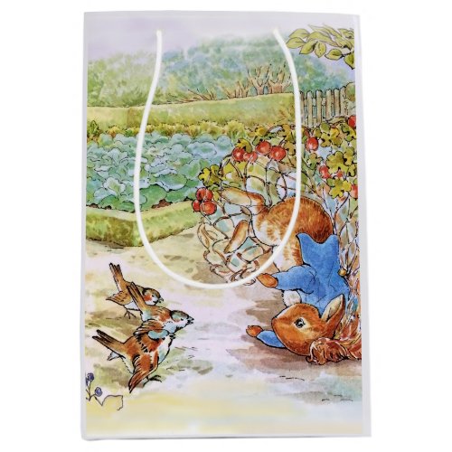 Peter the Rabbit Tumbling in Vegie Patch Medium Gift Bag