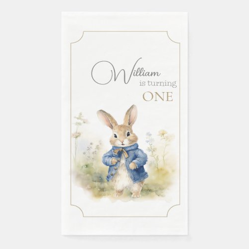 Peter The Rabbit Watercolor Birthday Paper Guest Towels