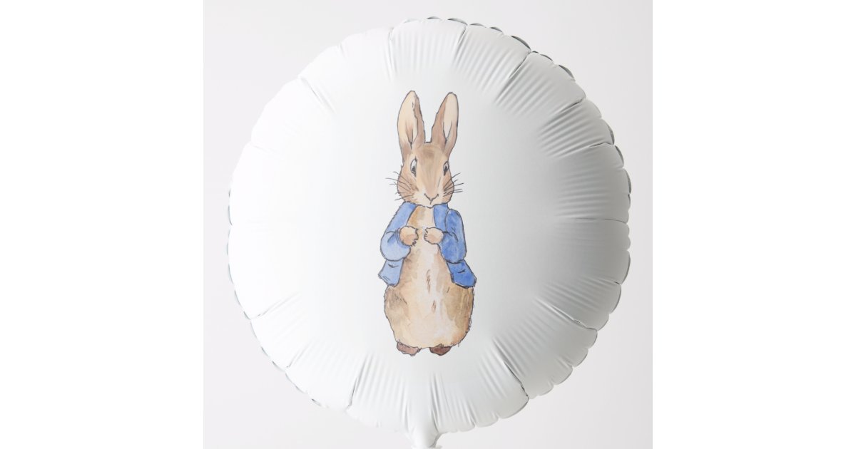 Peter Rabbit With Balloon Image Peter the Rabbit White Balloon | Zazzle