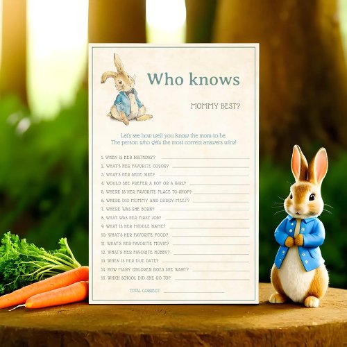 Peter The Rabbit Who Knows Mommy Best Vintage Game