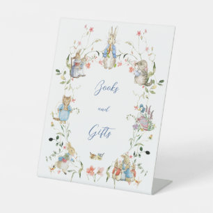 Peter the Rabbit Wildflower Baby Shower Pedestal Sign