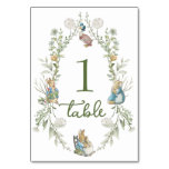 Peter the Rabbit Wildflower Table Number