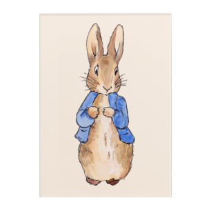Peter the Rabbit with Beige background Acrylic Print