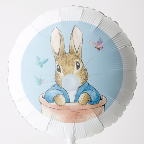 Peter the Rabbit with Butterflies Blue Gum Balloon