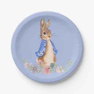 Peter the Rabbit with Floral Wreath  Paper Plates
