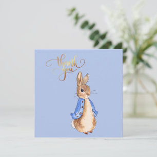 Peter the Rabbit with Gold Thank You Text