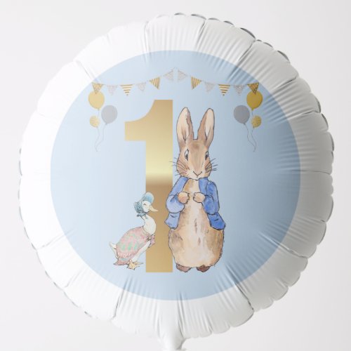 Peter the Rabbit with Jemima First Birthday Balloon