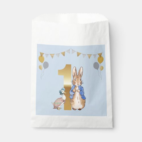 Peter the Rabbit with Jemima First Birthday Favor Bag