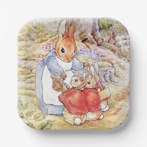 Peter the Rabbit with Josephine Bunny in the Woods Paper Plates