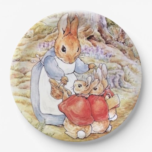 Peter the Rabbit with Josephine Bunny in the Woods Paper Plates
