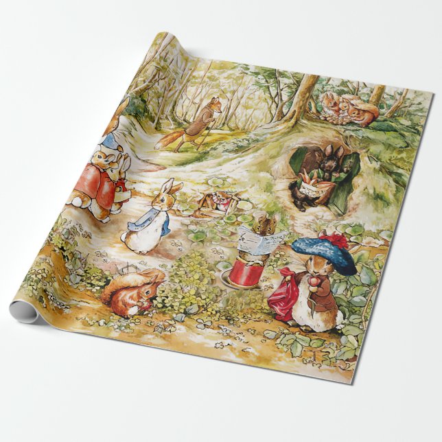Peter the Rabbit  Wrapping Paper (Unrolled)
