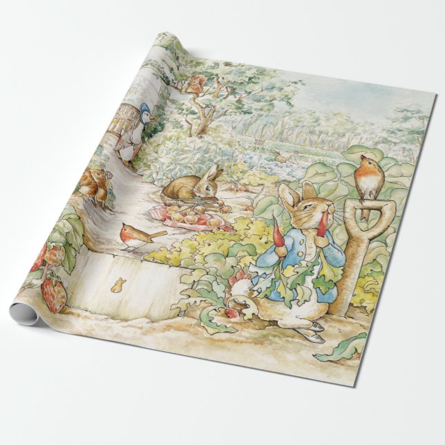 Peter the Rabbit  Wrapping Paper (Unrolled)