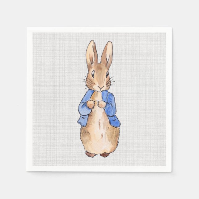 Peter with a Gray Linen background Napkins (Front)