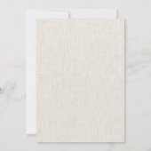 Peter with Beige Linen Background Invitation (Back)