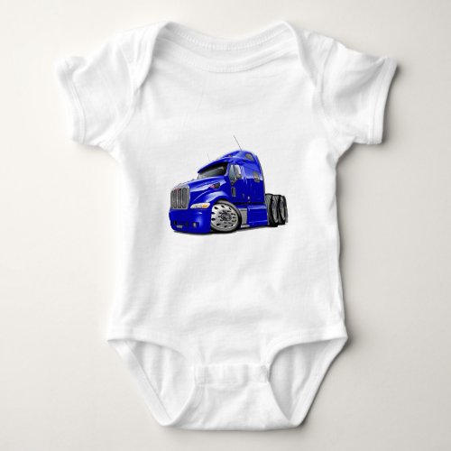 Peterbilt Blue Truck Baby Bodysuit