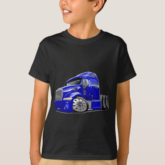 Peterbilt Blue Truck T-Shirt (Front)