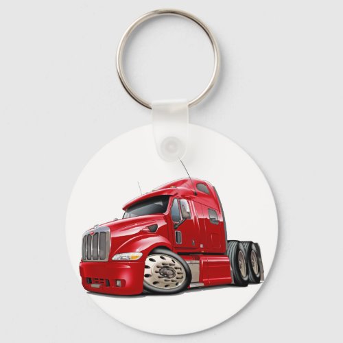 Peterbilt Red Truck Keychain