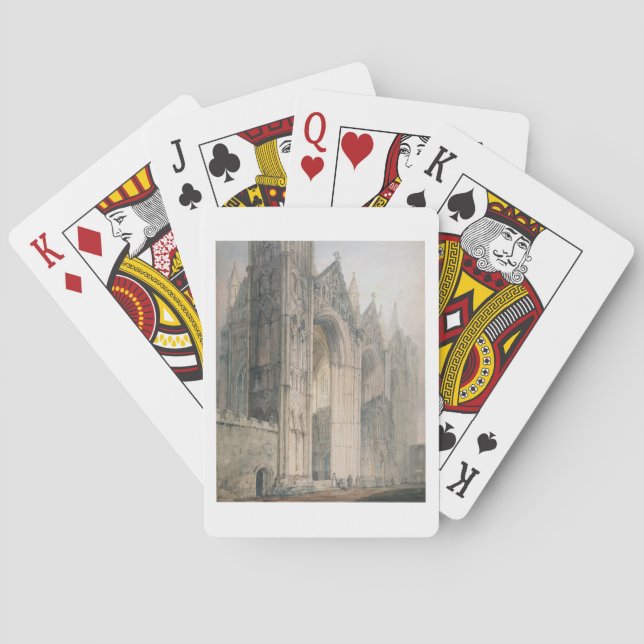 Peterborough Cathedral (w/c on paper) Poker Cards (Back)