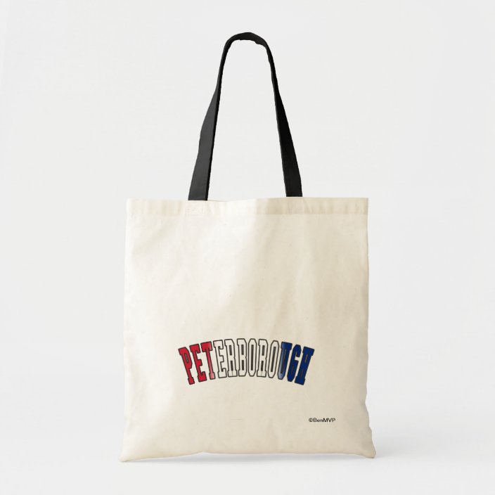 Peterborough in United Kingdom National Flag Colors Canvas Bag