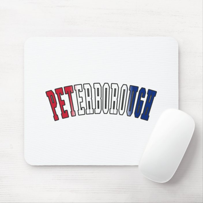 Peterborough in United Kingdom National Flag Colors Mouse Pad