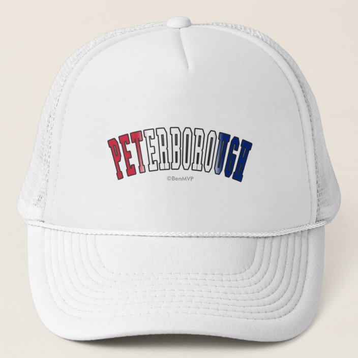 Peterborough in United Kingdom National Flag Colors Trucker Hat