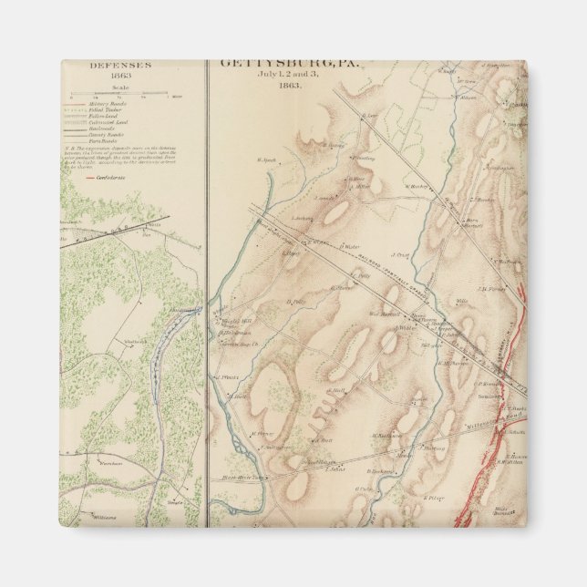 Petersburg, Gettysburg Magnet (Front)