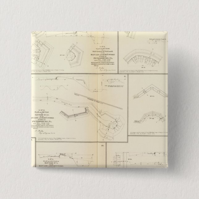 Petersburg, Va batteries, siege Button (Front)