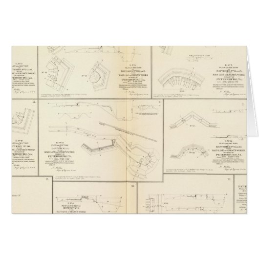 Petersburg, Va batteries, siege Cards (Front Horizontal)