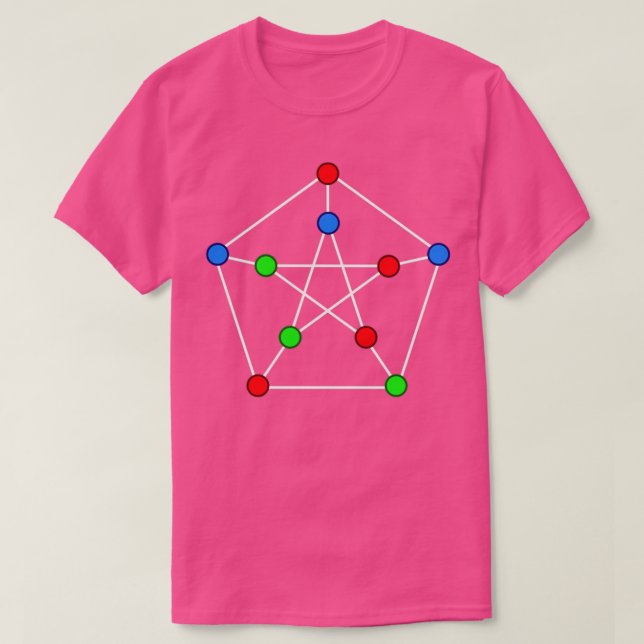 Petersen Graph 3Coloring T-Shirt (Design Front)