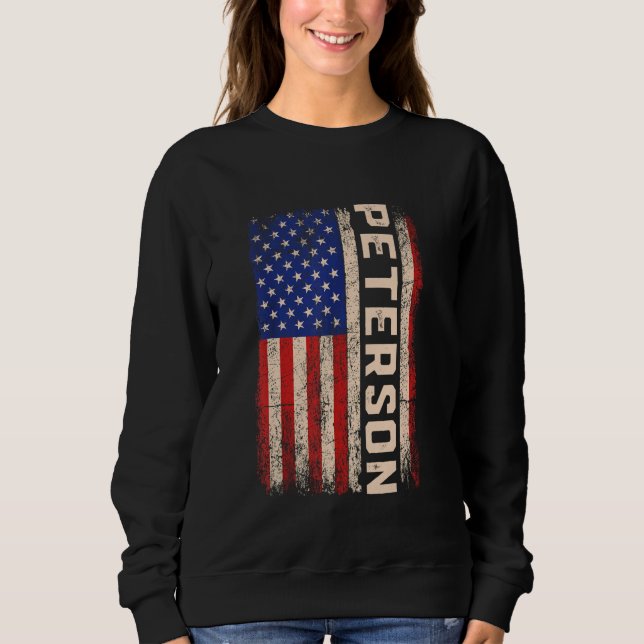 Peterson Last Name Shirt Peterson Name American Fl (Front)