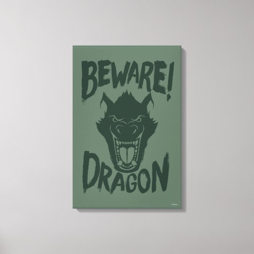 Petes Dragon  Beware Dragon Canvas Print