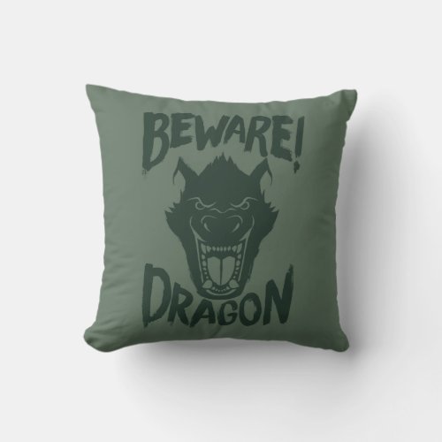 Petes Dragon  Beware Dragon Throw Pillow