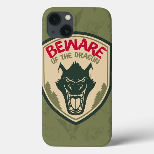 Petes Dragon  Beware of the Dragon Badge iPhone 13 Case