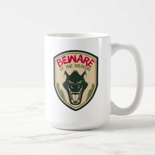 Pete's Dragon | Beware of the Dragon Badge Coffee Mug (Right)