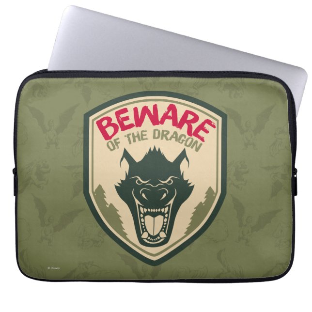 Pete's Dragon | Beware of the Dragon Badge Laptop Sleeve (Front)