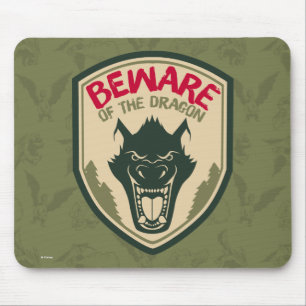 Pete's Dragon Beware of the Dragon Badge Mouse Pad