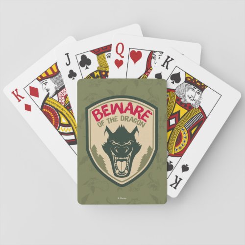 Petes Dragon  Beware of the Dragon Badge Poker Cards