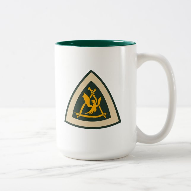 Pete's Dragon | Dragon Badge Two-Tone Coffee Mug (Right)