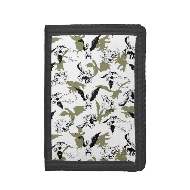 Pete's Dragon | Dragon Pattern Trifold Wallet (Front Vertical)