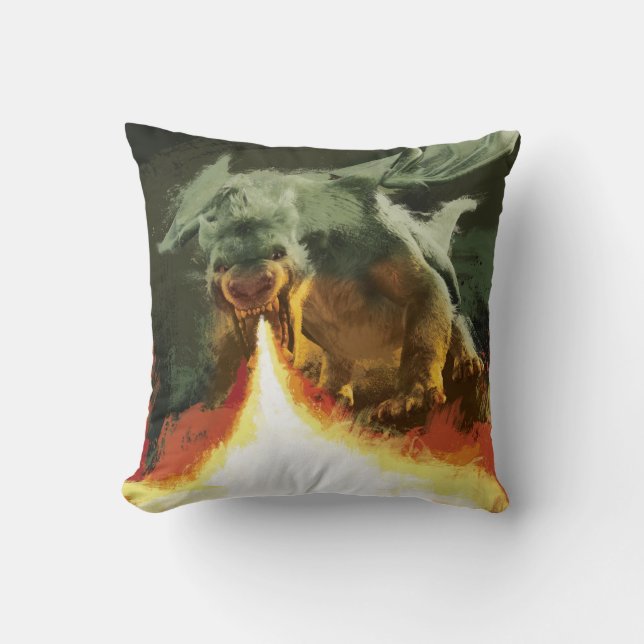 Pete's Dragon | Fire-Breathing Cool Throw Pillow (Front)