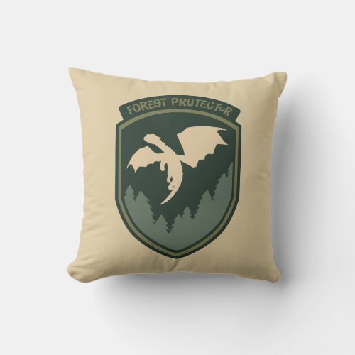 Petes Dragon  Forest Protector Badge Throw Pillow
