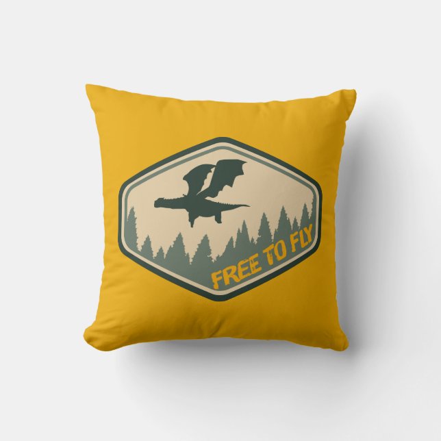 Pete's Dragon | Free to Fly Throw Pillow (Front)