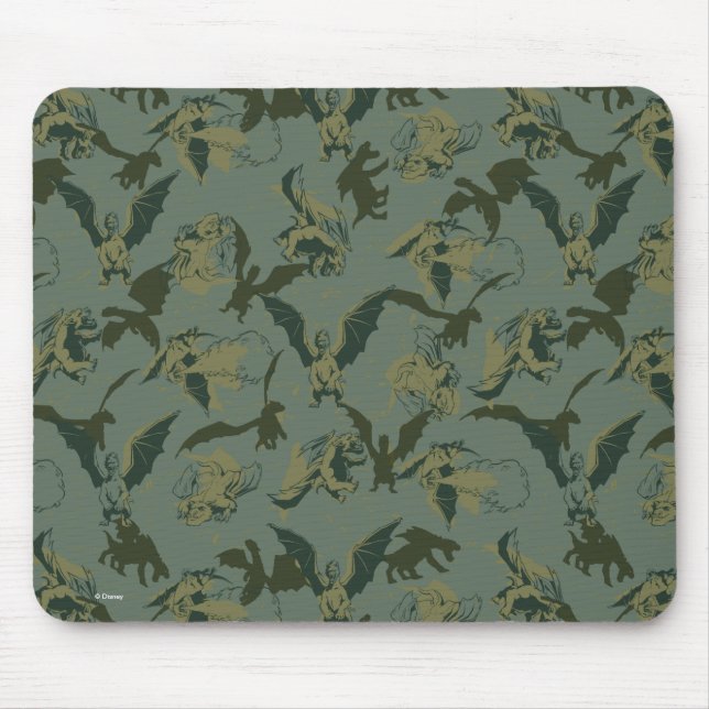 Pete's Dragon | Green Dragon Pattern Mouse Pad (Front)