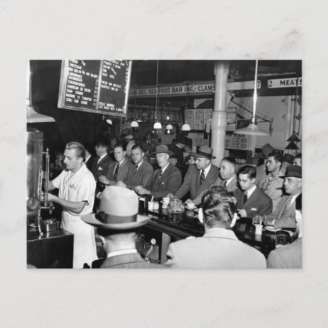 Pete's Lunch Counter, 1950 Postcard (Front)