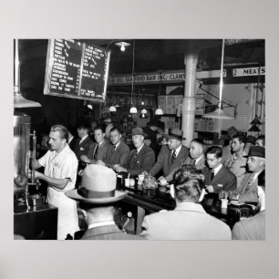 Pete's Lunch Counter, 1950. Vintage Photo Poster