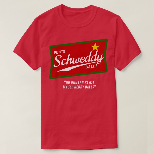Petes Schweddy Balls Christmas T-Shirt (Design Front)