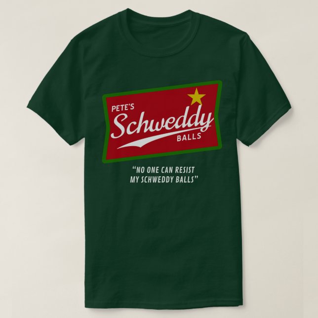 Petes Schweddy Balls Christmas T-Shirt (Design Front)