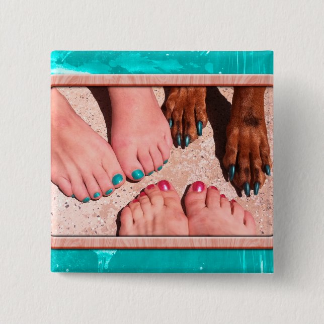Peticure - Pedicure Spa Day Pinback Button (Front)