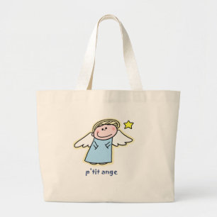 Petit Ange (little angel in French) Large Tote Bag