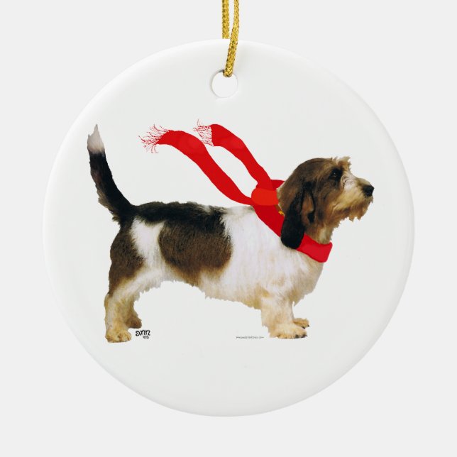 Petit Basset Griffon Vendeen Ceramic Ornament (Front)